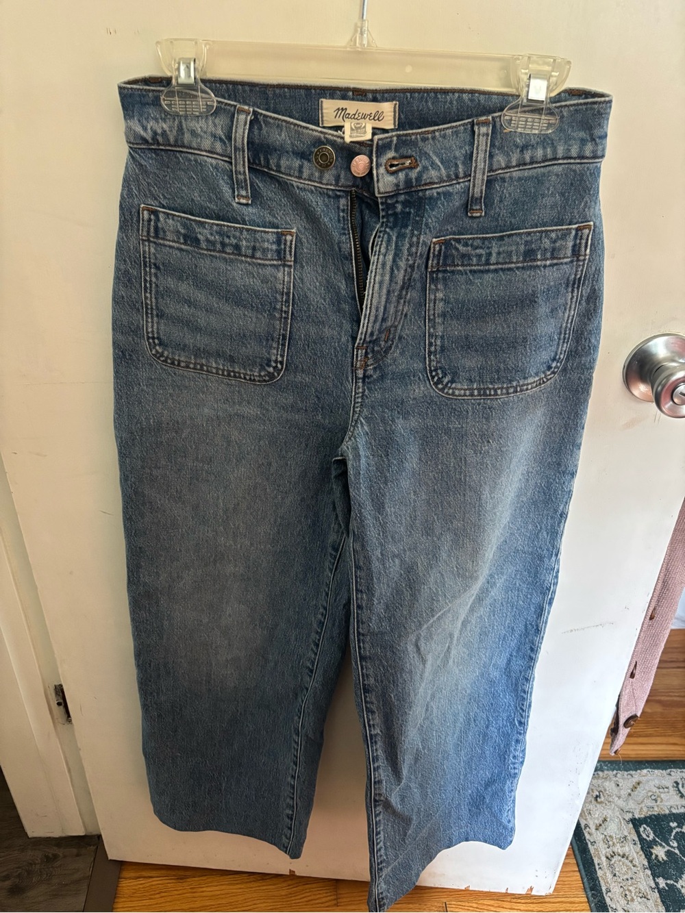 Madewell Mid Wash High-Rise Wide Leg Jeans